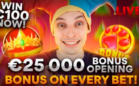 SLOTS LIVE ? €25 000 BONUS OPENING: from €0.20 to €100 Bets! Casino Stream with mrBigSpin