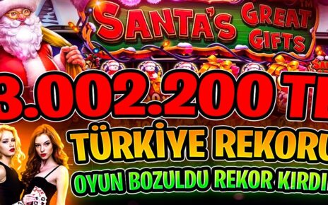 Santas Great Gifts | 3.000.000 TL Türkiye Rekor Kazancını Aldık | #slotoyunları #sweetbonanza #slot