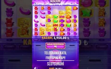 Sugar Rush / Ufak bahse büyük kazanç.. Kasa uçtu! #casino #jackpot #slot #shorts #maxwin #sugarrush