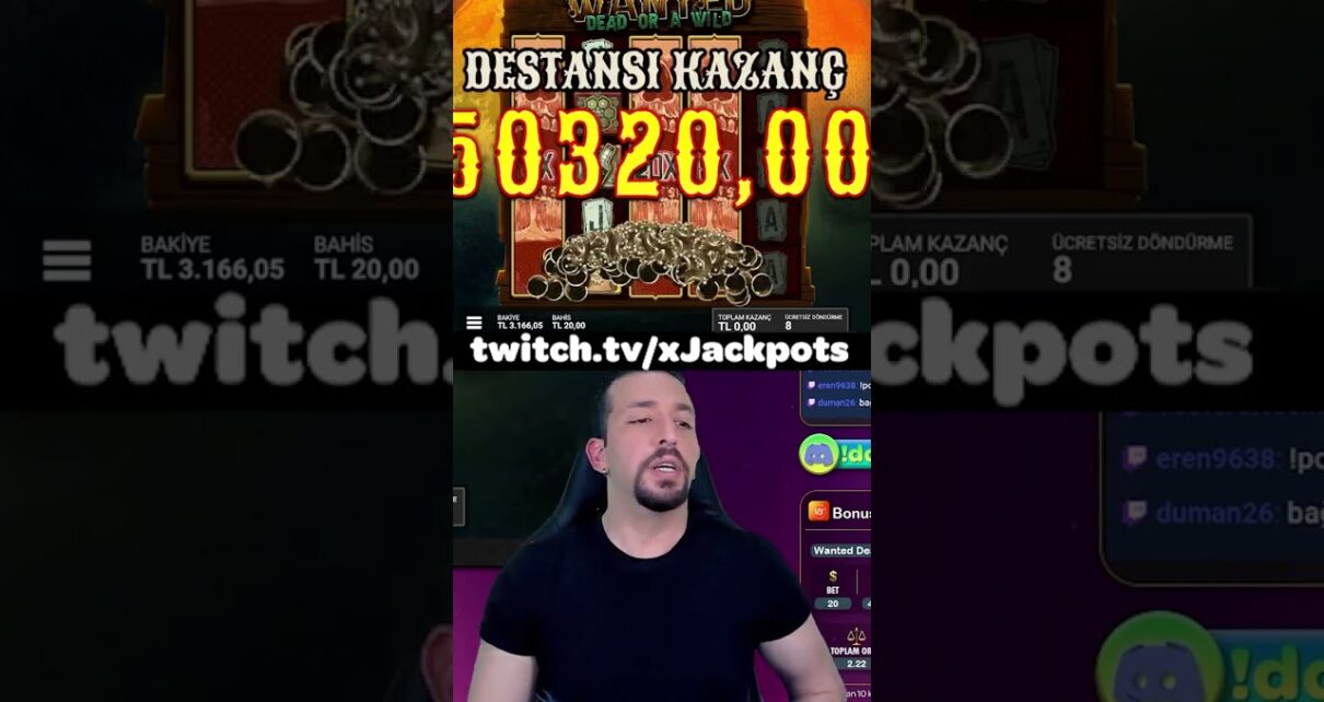 WANTED TEKTE 50K VURDU ! #shorts #casino #slot