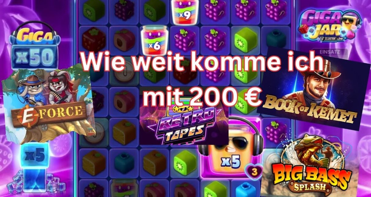 Wie weit komme ich mit 200 € im Online Casino ?