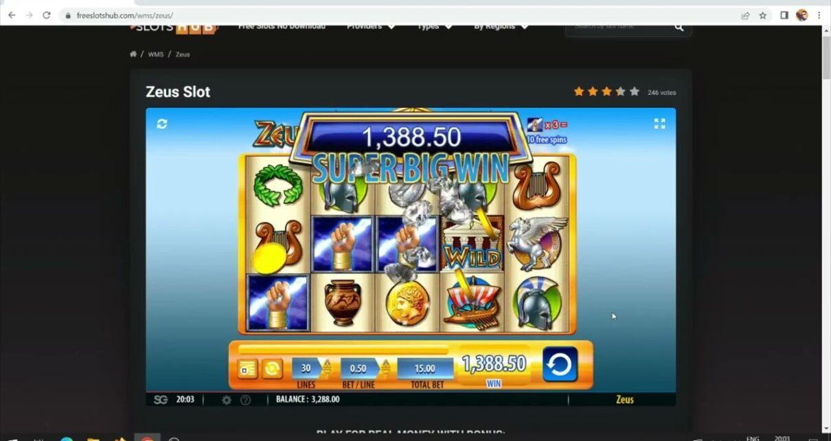 Zeus Slot Machine in Online Casino