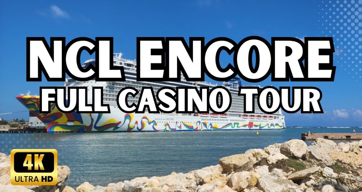 2023 NCL Norwegian Encore Full Detailed Casino Tour – Slots & Tables including Min/Max Bet