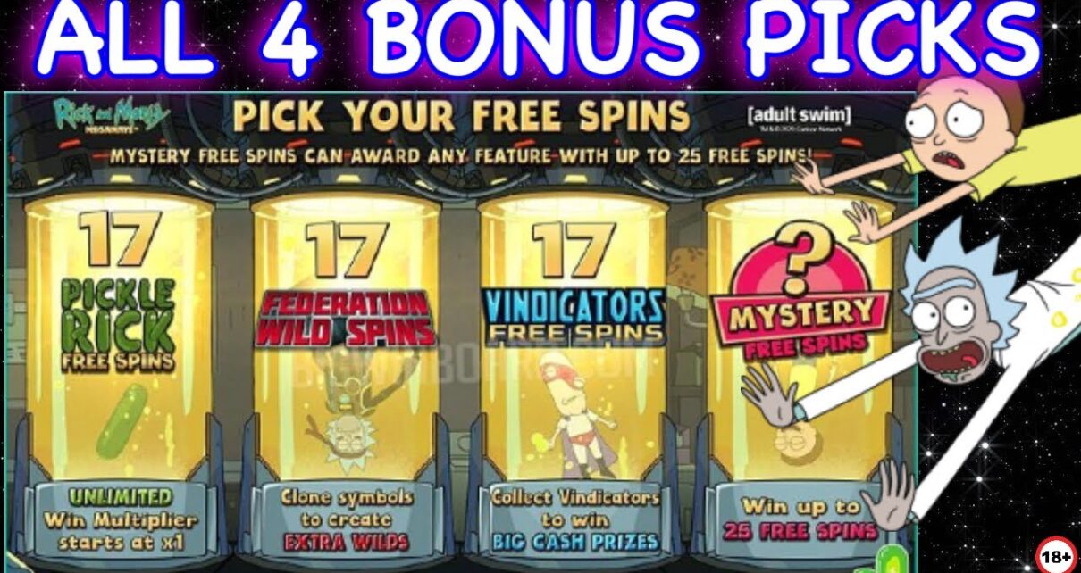 ALL 4 BONUS PICKS – RICK & MORTY – MEGAWAYS SLOT ? CASINO BONUS WINS !!