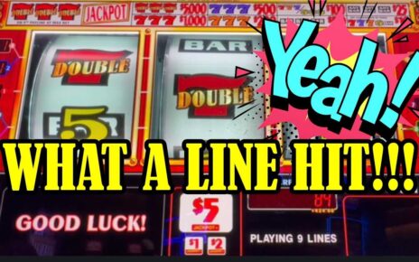 Amazing Hit on 9 Line Pinball Slot Machine! Las Vegas Casino!