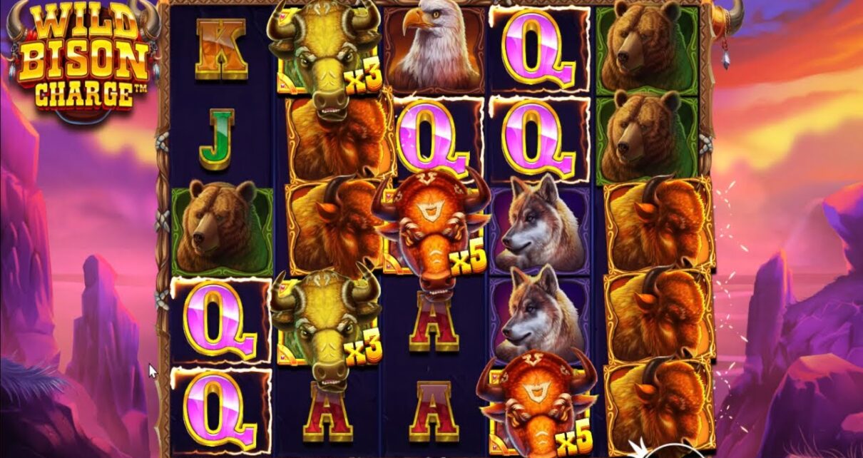 Brand New WILD BISON CHARGE – BONUS BUY ONLINE CASINO – HIT MAX 21X MULTIPLIER WITH GOOD SYMBOLS