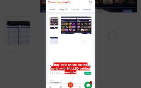 Buy 1win online casino script with NULLED betting module