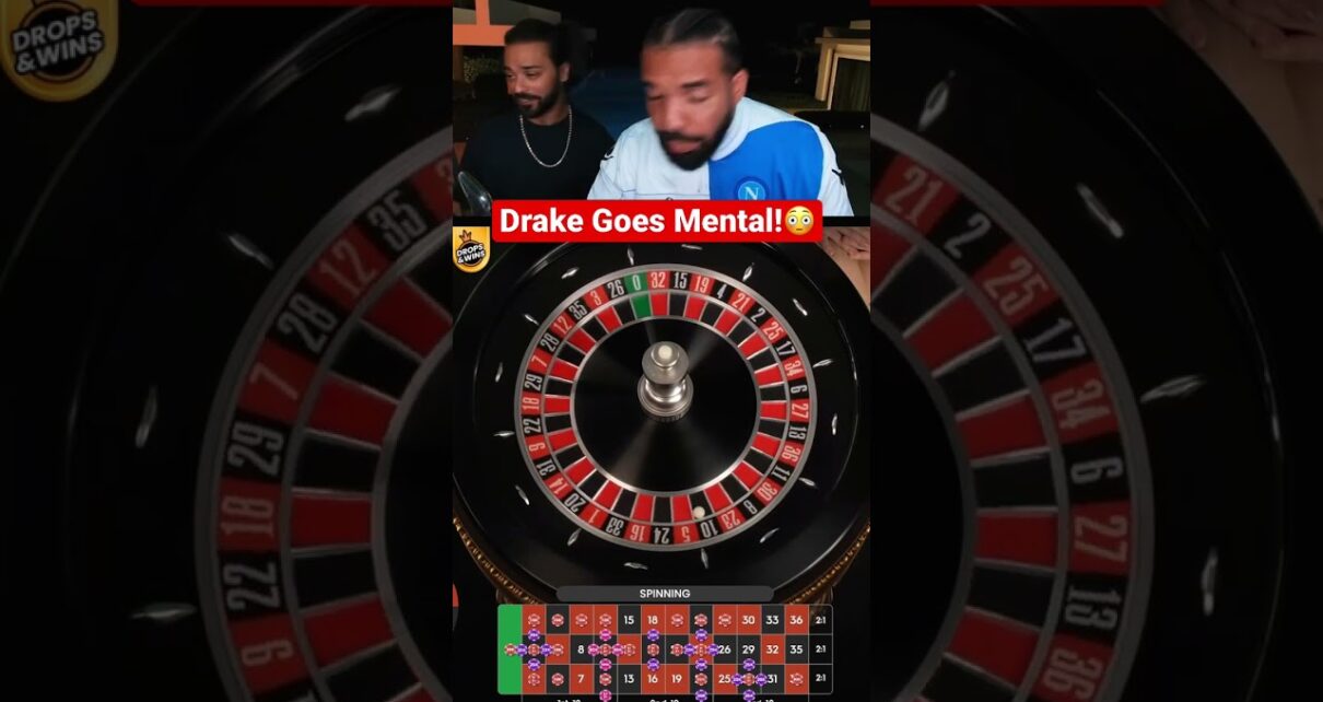 Drake Goes Mental On Roulette! #drake #bigwin #roulette #casino