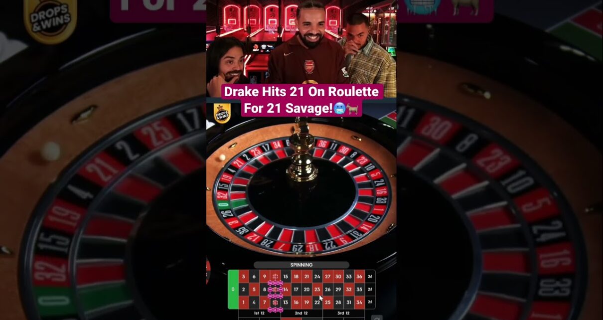 Drake Hits 21 On Roulette For 21 Savage!