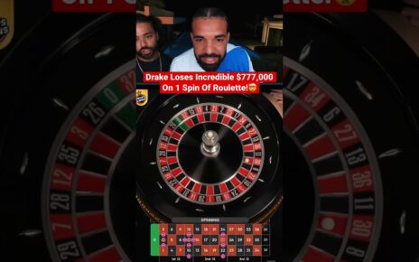 Drake Loses Incredible 7,000 On 1 Spin Of Roulette! #drake #roulette #casino #unlucky #maxwin