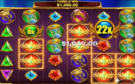 GATES OF OLYMPUS – 22X MULTIPLIER HIT RINGS – NICE WIN – BONUS BUY ONLINE CASINO ONLINE SLOT