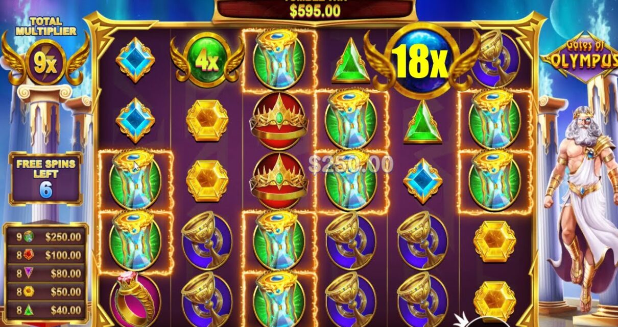 GATES OF OLYMPUS – BONUS BUY ONLINE CASINO –  BIG TUMBLEWIN WITH 18X MULTIPLIER