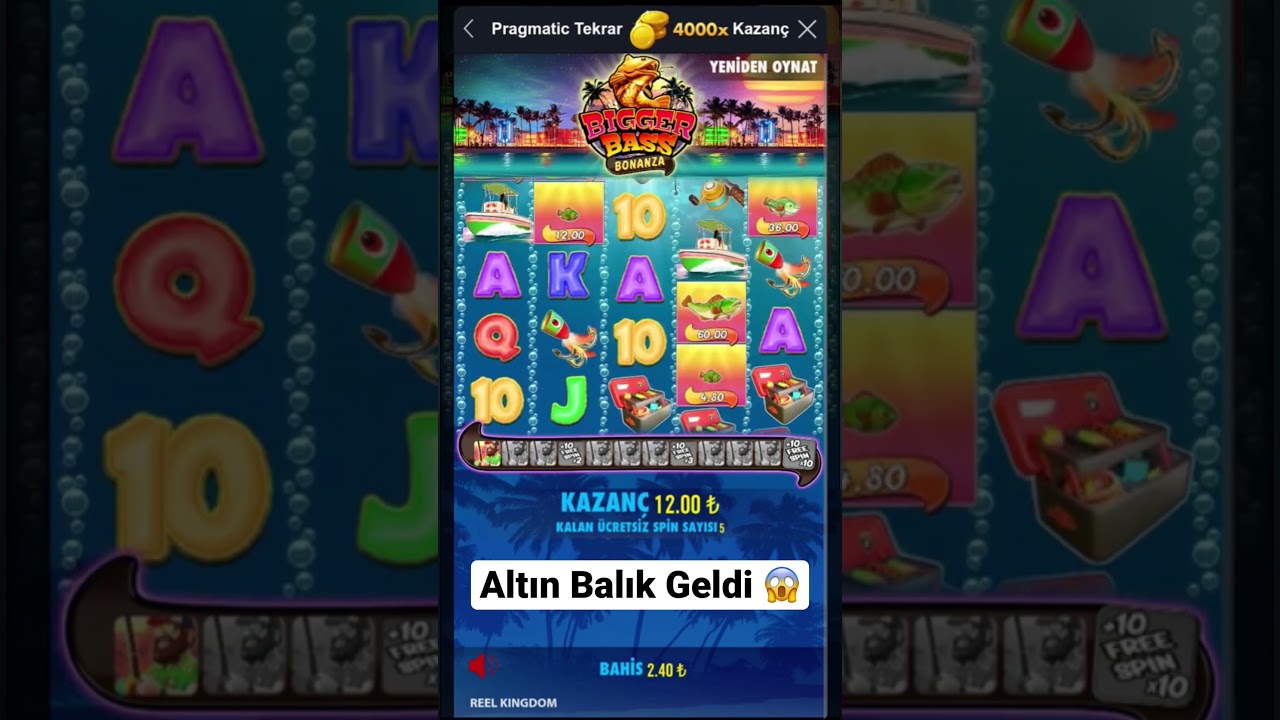 MİN BETE ALTIN BALIK PATLADI ? BİGGER BAS BONANZA ? #slot #casino #biggerbassbonanza