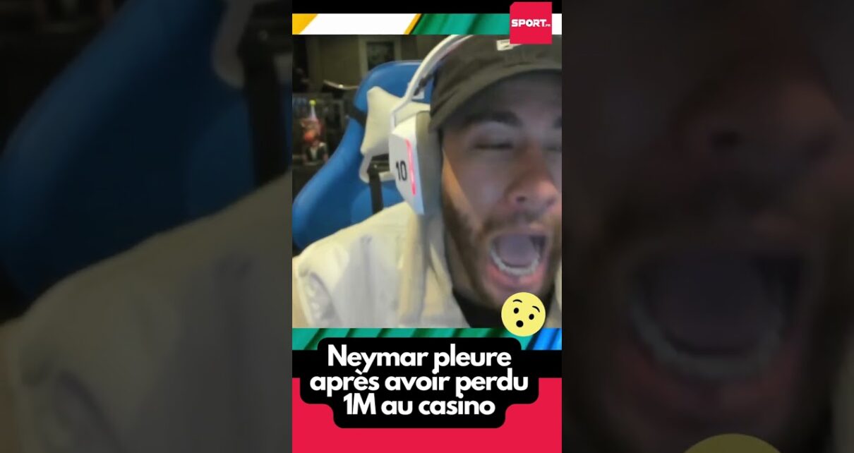 Neymar pleure après avoir perdu 1M au casino #viral #tiktok #sports #ney #neymar #casino #twitch