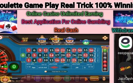 Roulette Game Play existent Trick 100% Winning|Online Casino Unlimited Earning|Game Link ?|@Qureshi_007