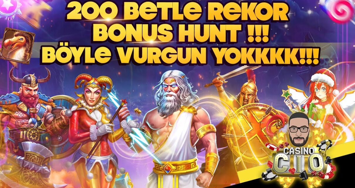 SLOT OYUNLARI?200 BET REKOR BONUS HUNT ?5000X Mİ YOKSA ??? SLOT VIDEOLARI?