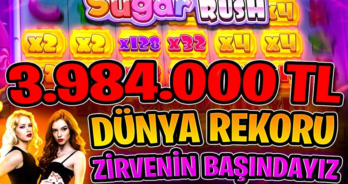 Sugar Rush  | 3.984.000 TL Dünya Rekoru 16.000 TL Başlangıç | #slotoyunları #sweetbonanza #slotizle