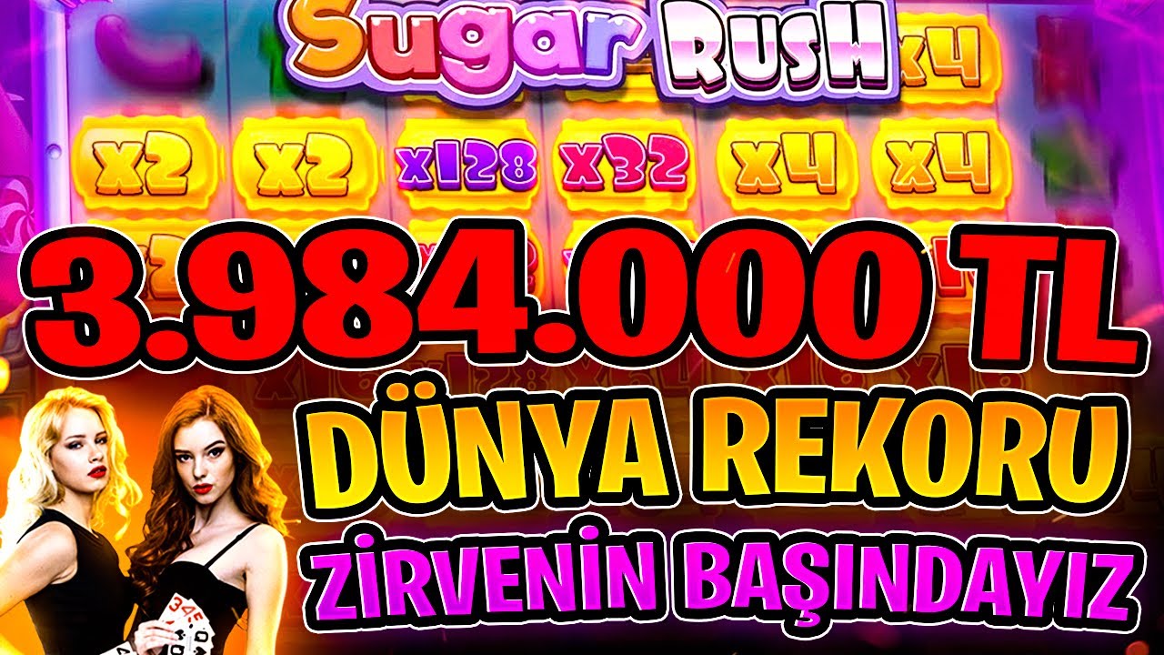 Sugar Rush  | 3.984.000 TL Dünya Rekoru 16.000 TL Başlangıç | #slotoyunları #sweetbonanza #slotizle