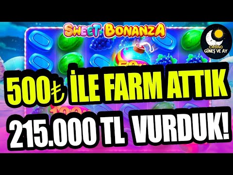 ? Sweet Bonanza  ? 500 TL'den Farmladık 214.000 TL Vurduk! | Az Daha Kayıp Ediyorduk!