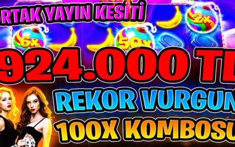 Sweet Bonanza | 924.000 TL Rekor Kazanç 100X İle Efsane Kombo |  #sweetbonanza #slotoyunları #casino