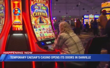 Temporary Caesar’s Casino opens in Danville