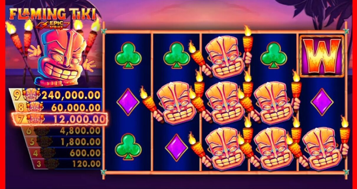 ULTRA WIN! ? Flaming Tiki Slot ? Free Spins + Big Wins! ? Online Casino Free Games