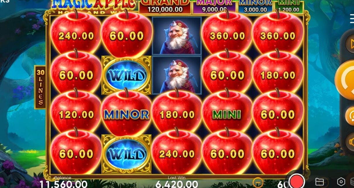 online casino jackpot winning magic apple big win
