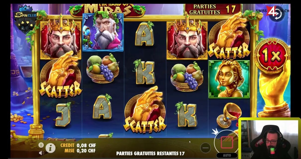 Spin Club – Swiss4Win – Online Casino  Streamer – The Hand of Midas