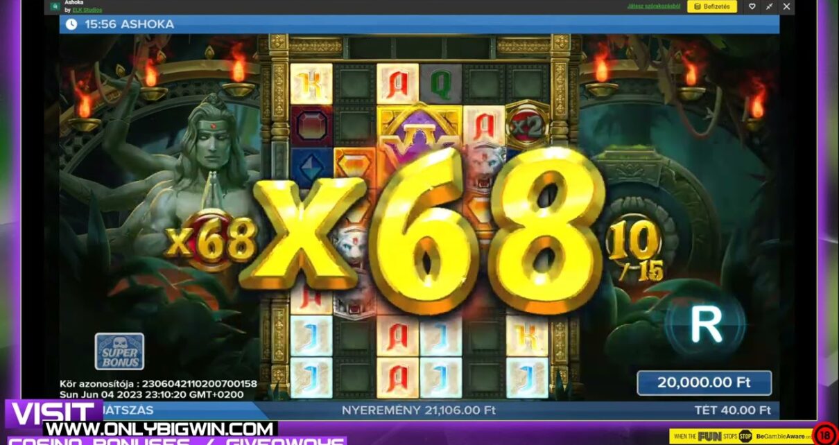 1925x BIG WIN on Ashoka Online Casino Slot by #elkstudios