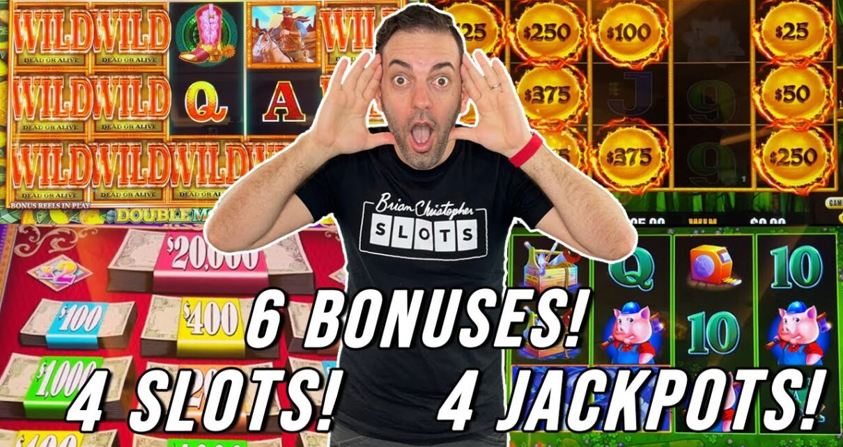 4 Slots, 6 Bonuses, 4 JACKPOTS! ? Profitable Casino Day!