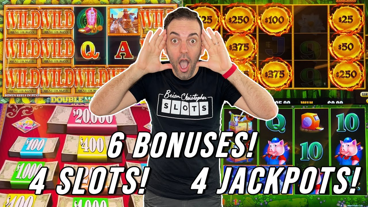 4 Slots, 6 Bonuses, 4 JACKPOTS! ? Profitable Casino Day!