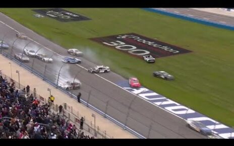 BIG RESTART CRASH – 2023 PALA CASINO 400 NASCAR CUP SERIES AT AUTO CLUB SPEEDWAY