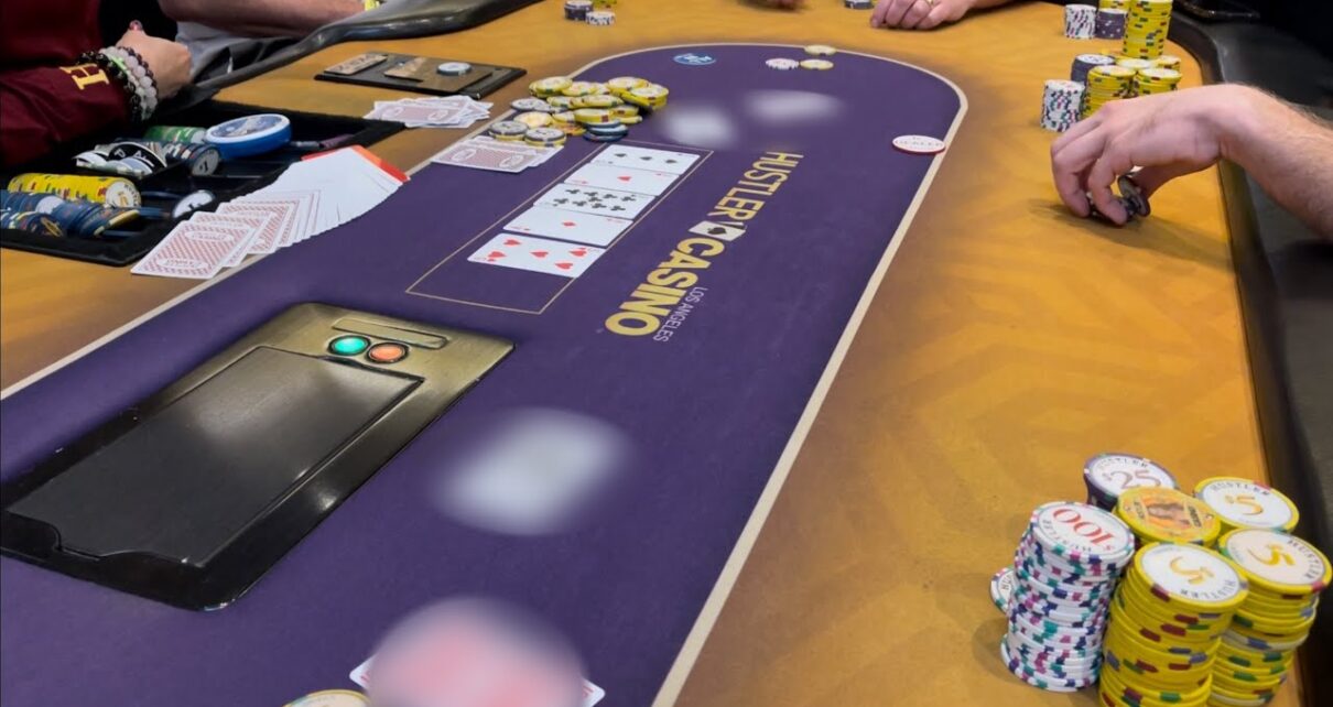 Bad Beat @ HUSTLER CASINO!!  // Poker Vlog