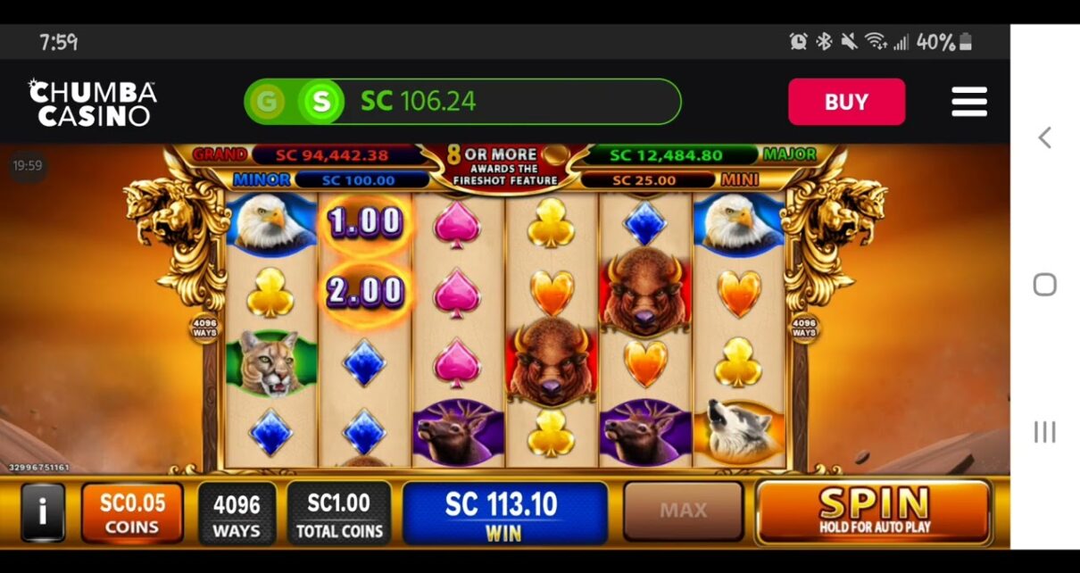 Big wins on Chumba! Online casino playing with existent money. Just bonuses. ??