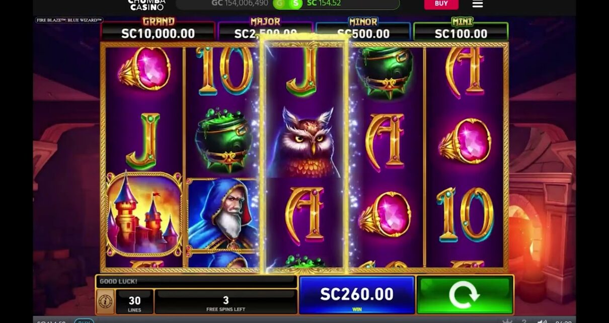 Chumba Sweepstakes Casino: Blue Wizard Big Win
