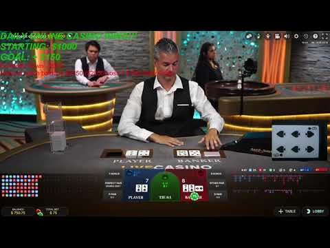 DAY (3) - GOAL REACHED!!! Online Casino Baccrat ~ $1000 to $3200 in 90 minutes!!!