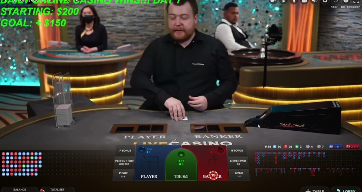 DAY (7) – GOAL REACHED in 10 minutes !!! Online Casino Baccrat – SMOOTH session