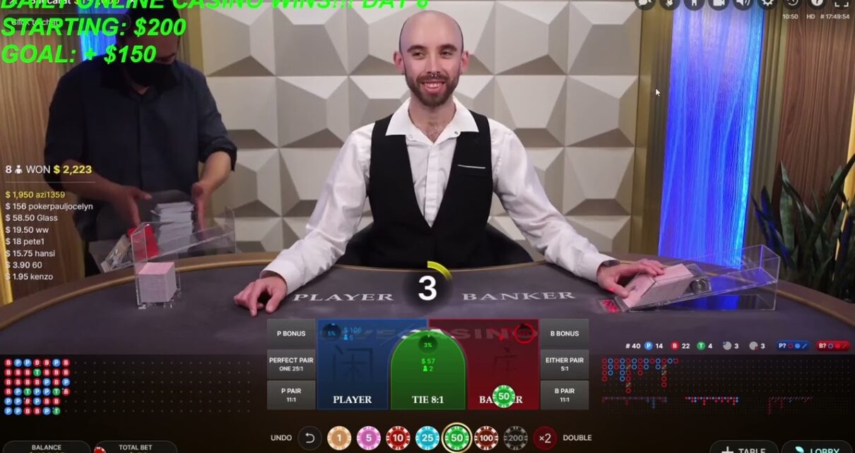DAY (8) – GOAL REACHED in 7 minutes !!! Online Casino Baccrat – FINAL BALD BOSS