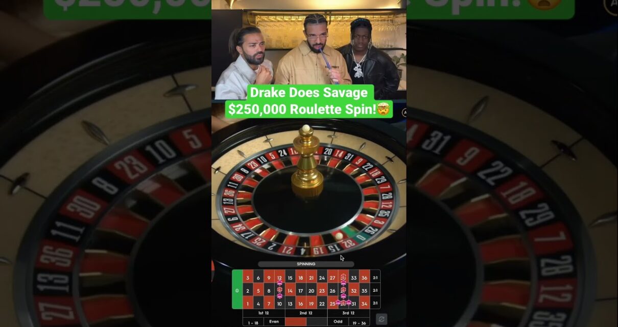 Drake Does Savage 0,000 Roulette Spin!