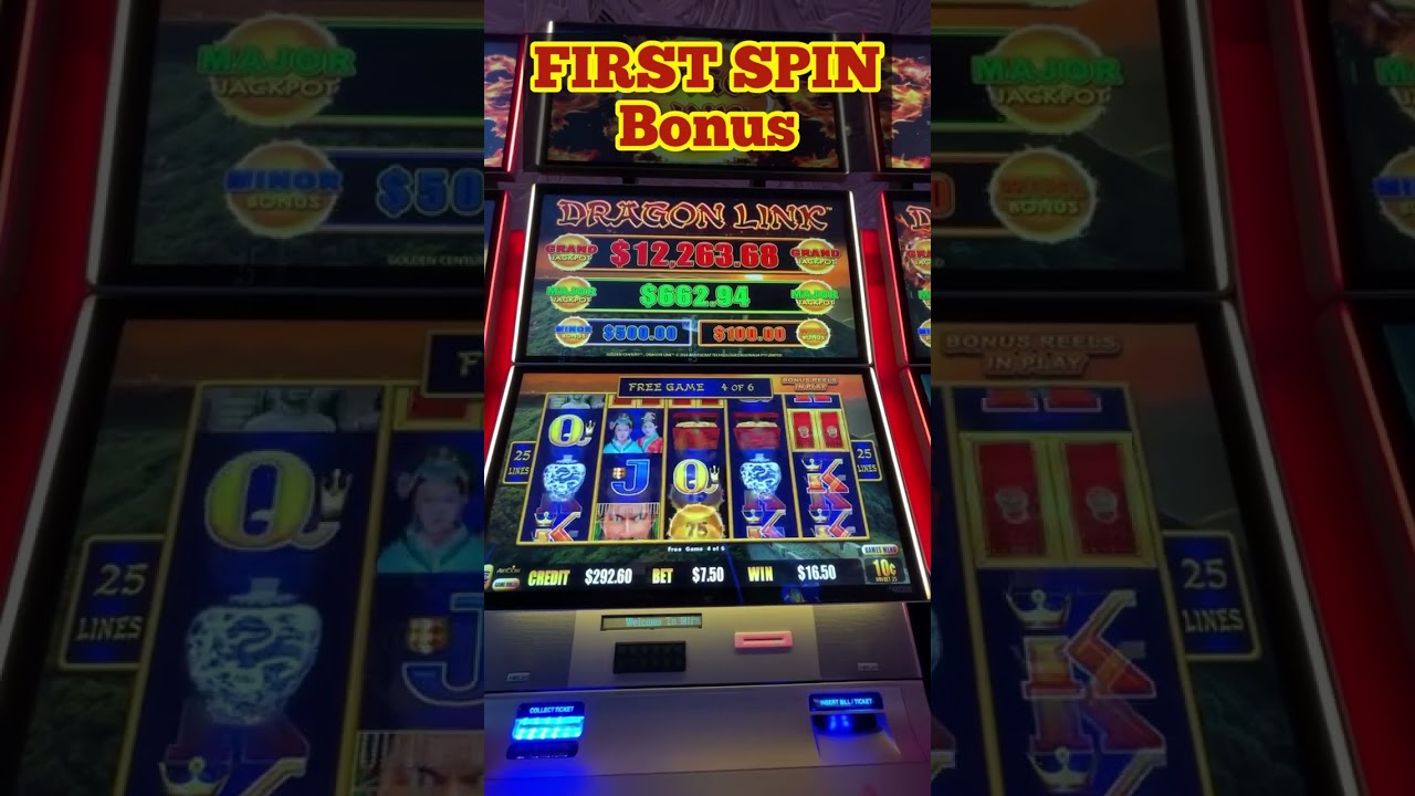 FIRST SPIN BONUS WIN #slots #casino #shorts #hardrock