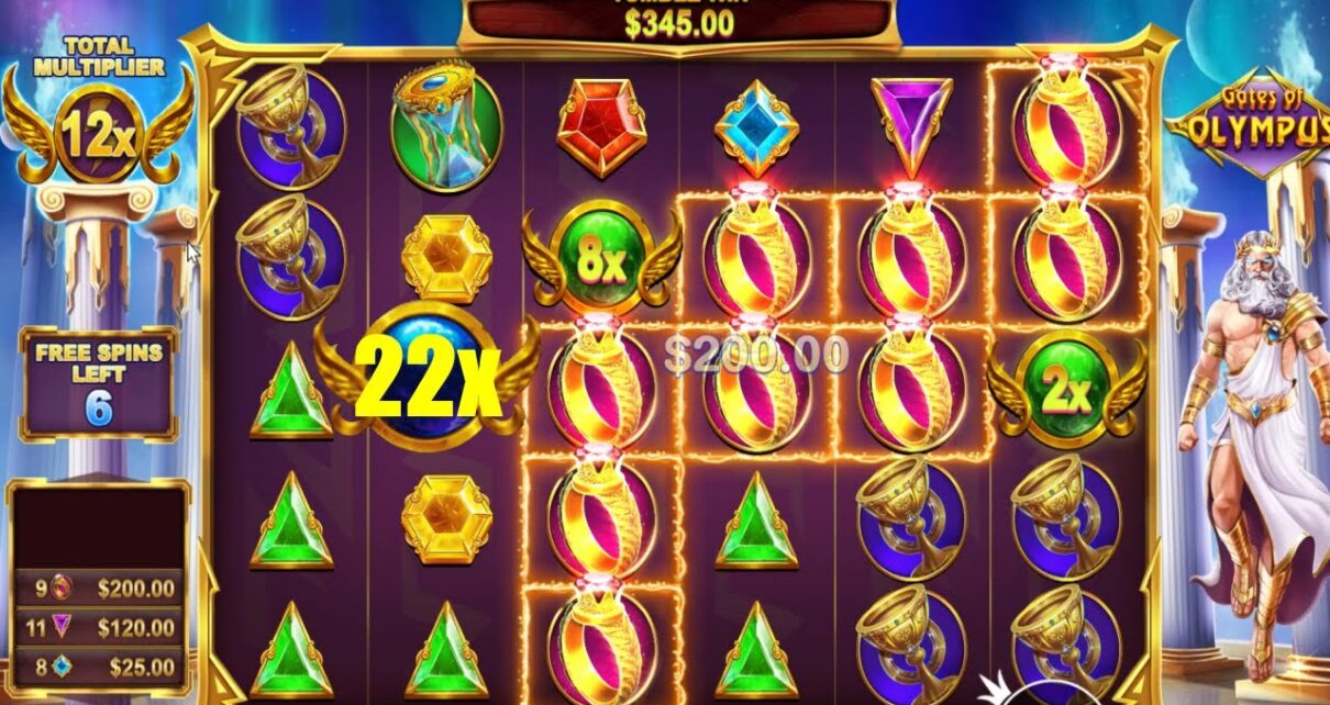 GATES OF OLYMPUS – HIT RINGS AND 22X MULTIPLIER – BONUS BUY ONLINE CASINO ONLINE SLOT