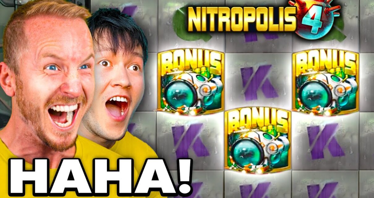 HELT GALET BONUSSPEL på Nitropolis 4 BIG WIN hos Hajper Casino