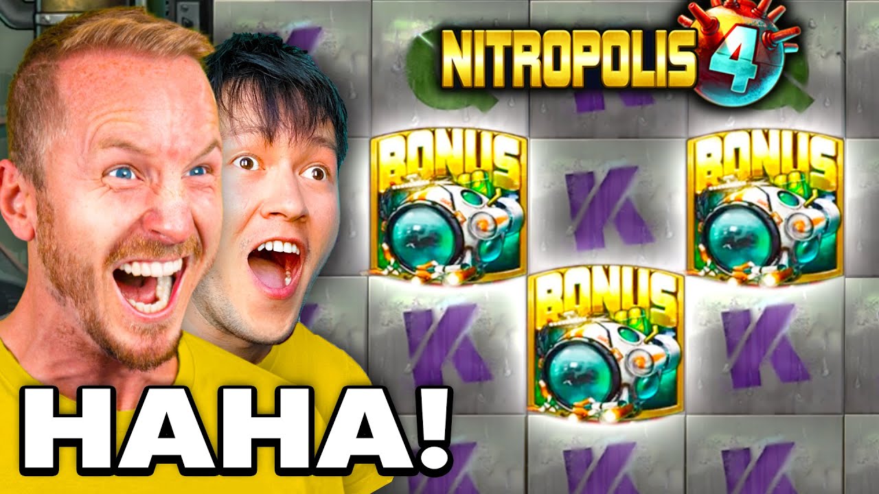 HELT GALET BONUSSPEL på Nitropolis 4 BIG WIN hos Hajper Casino