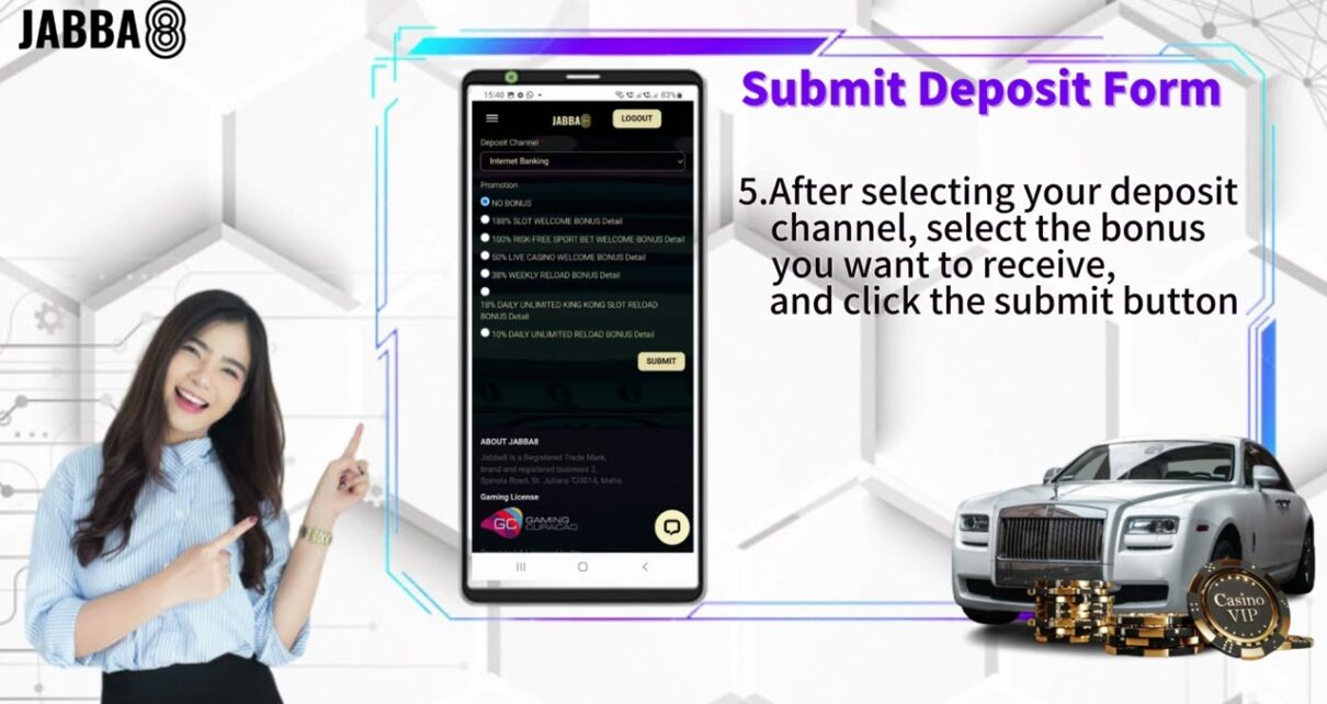 Jabba8 Asia Online Casino Deposit Video