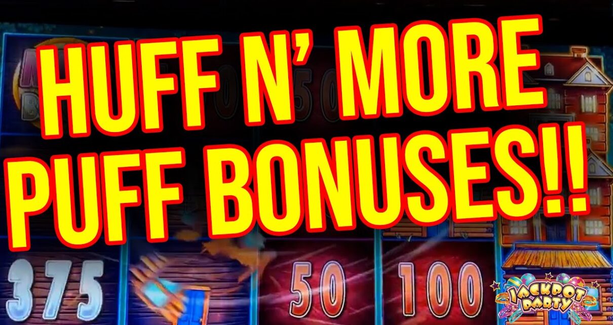 LIVESTREAM HIGHLIGHTS!! HUFF N’ to a greater extent than PUFF BONUSES FROM THE CASINO AND THE JACKPOT PARTY CASINO APP!!