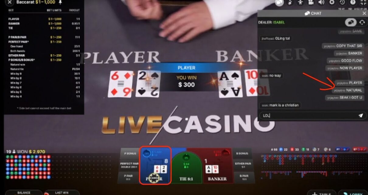 ONLINE CASINO BACCRAT HUGE WIN!!! 800 to 3100 in 25 minutes!!!