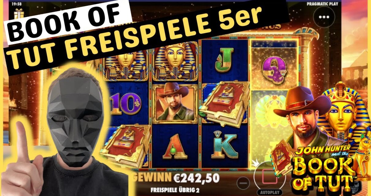Online Casino Deutsch | John Hunter & the Book of Tut Freispiele auf 5€