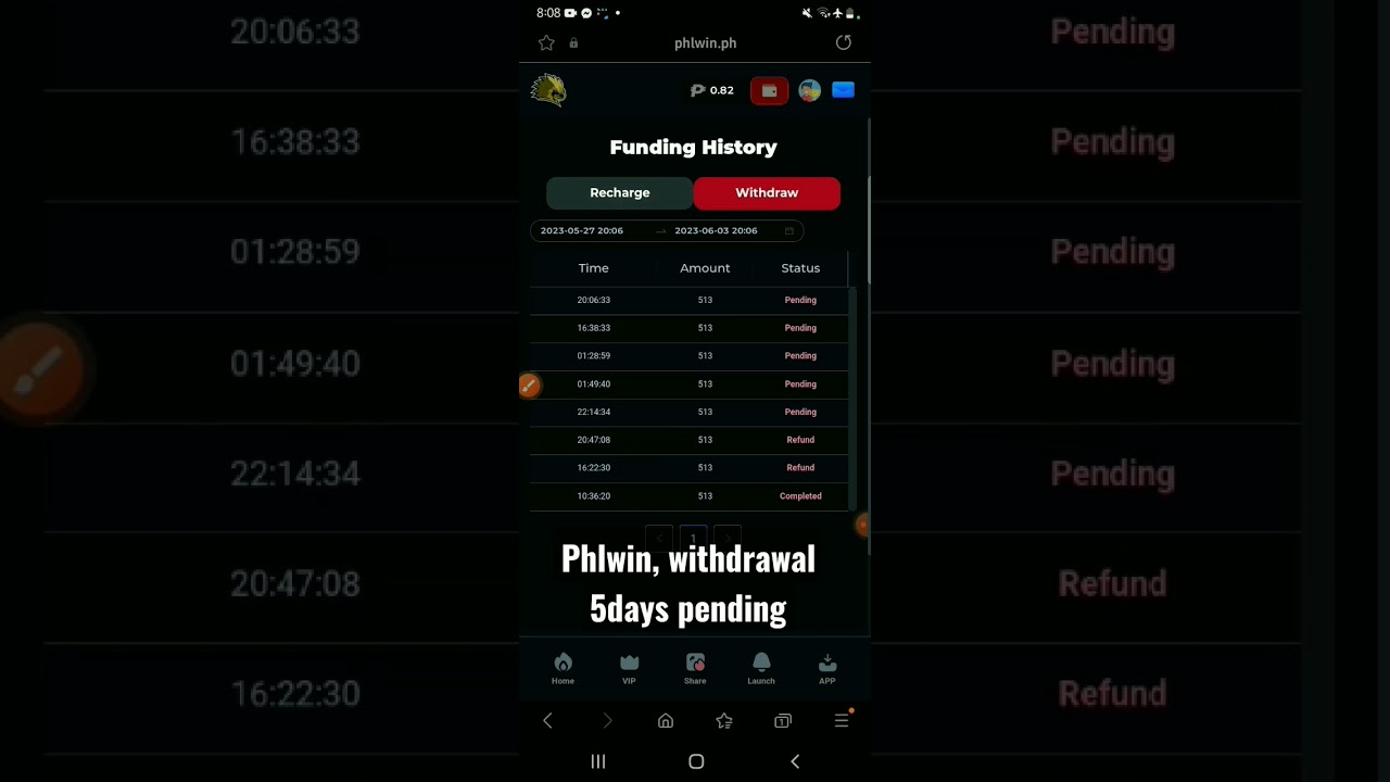 Phlwin, withdrawal 5days pending online casino games #youtubeshorts #phlwin #63win