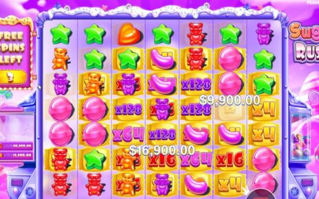 SUGAR RUSH BIG WIN WITH RESPIN – HUGE MULTIPLIER – BONUS BUY ONLINE CASINO ONLONE SLOT