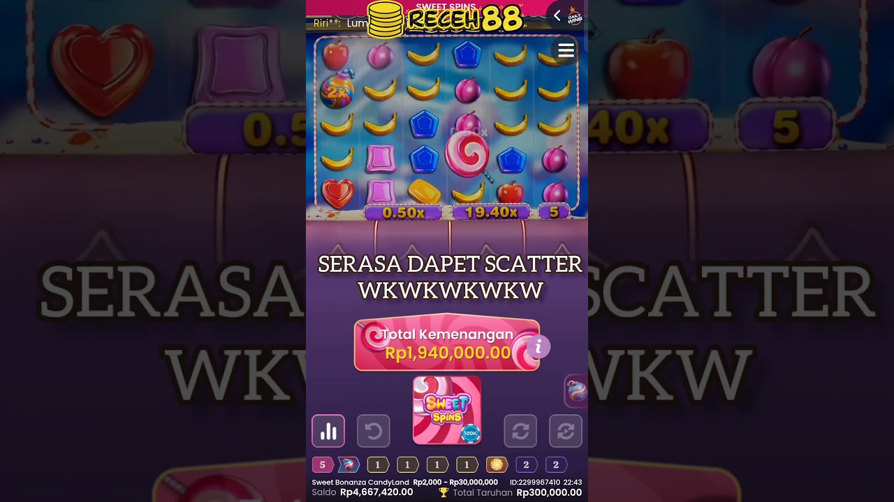 SWEET BONANZA CANDYLAND HARI INI || LIVE CASINO || CASINO INDONESIA || BACCARAT INDONESIA